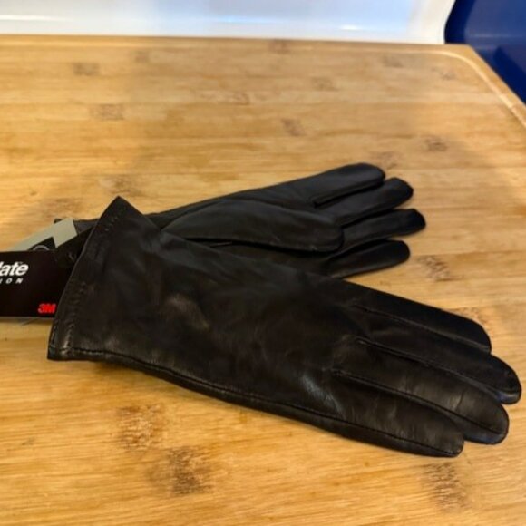 Black leather gloves with Thinsulate - NWT - Picture 13 of 16